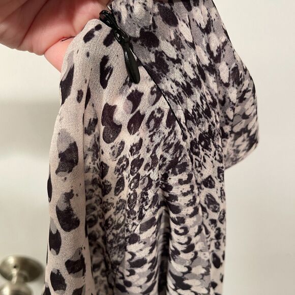 ZARA Sleeveless Cowl Neck Snakeskin Print Slip Maxi Dress Multicolor Small - Picture 10 of 15